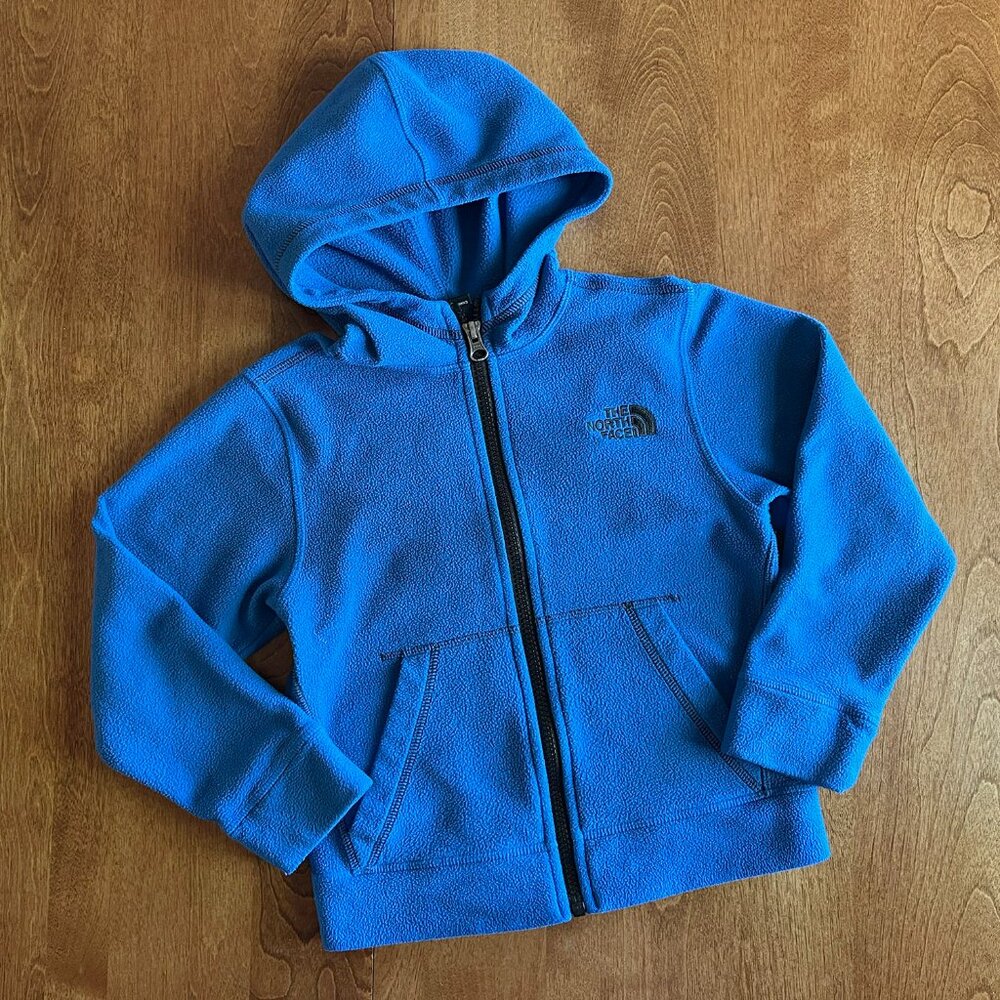 The North Face blue fleece hoodie XXS 5